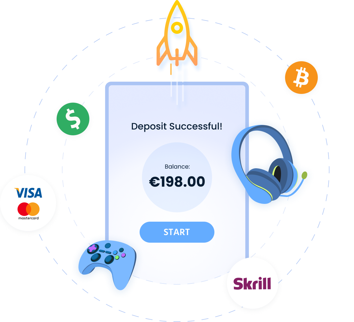 Seamless gaming payment solutions with instant deposits and multi-currency support.